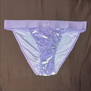 PINK Victoria's Secret Lavender Velour Bikini Panty